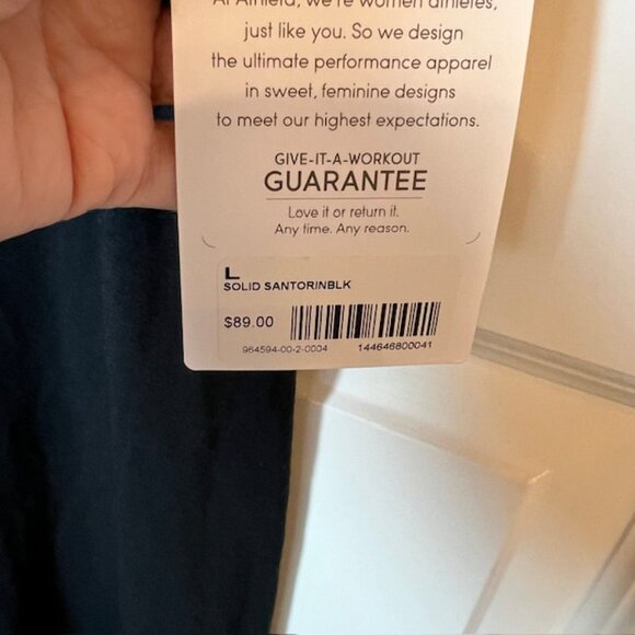 Athleta Santorini Black Sleeveless Modal V-Neck Dress L NWT - Picture 4 of 7